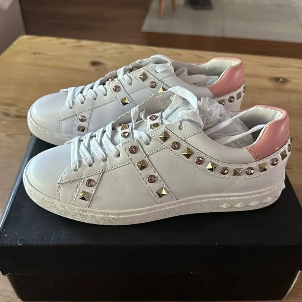 ASH WOMEN'S SNEAKERS WHITE PINK PLAY NEW IN BOX 39 M EU (9 US)